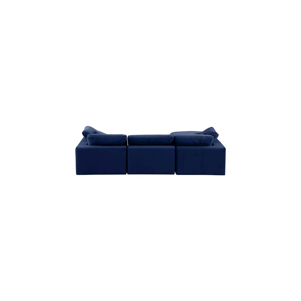 Comfy Navy Velvet Modular Sectional