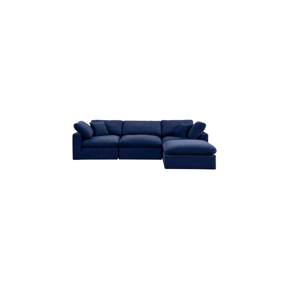 Comfy Navy Velvet Modular Sectional