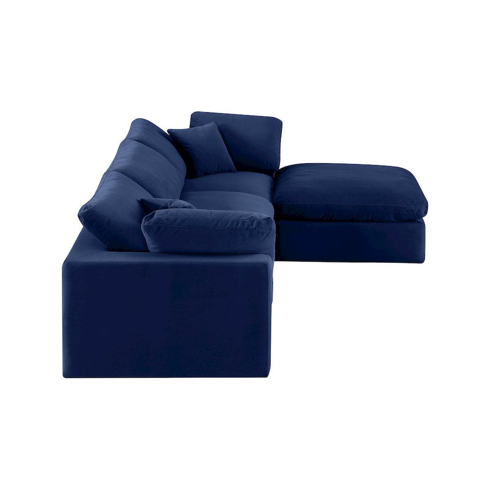 Comfy Navy Velvet Modular Sectional