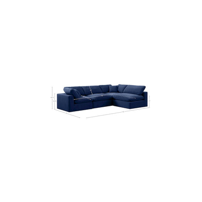 Comfy Navy Velvet Modular Sectional