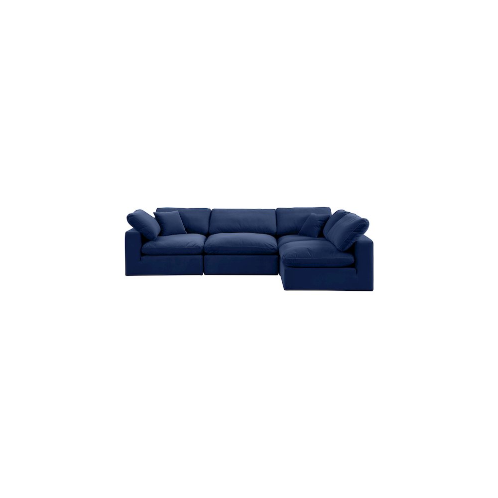 Comfy Navy Velvet Modular Sectional