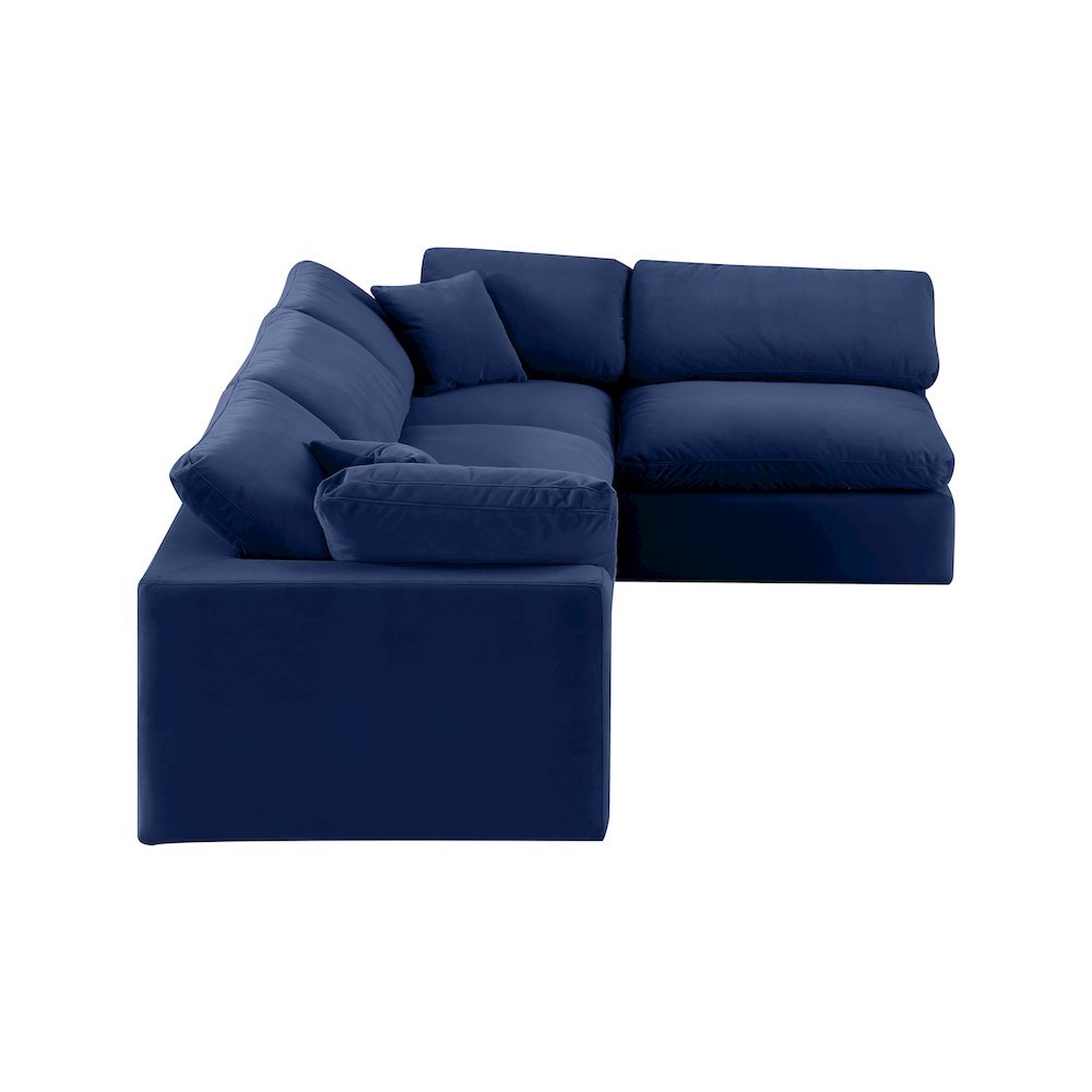 Comfy Navy Velvet Modular Sectional