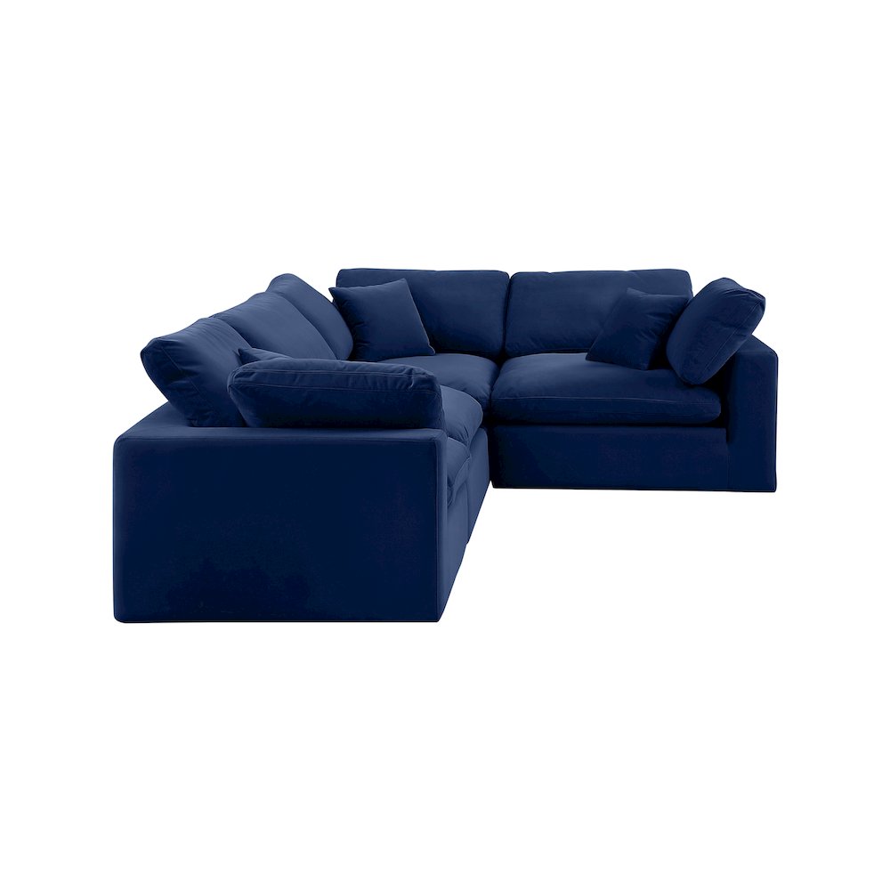 Comfy Navy Velvet Modular Sectional
