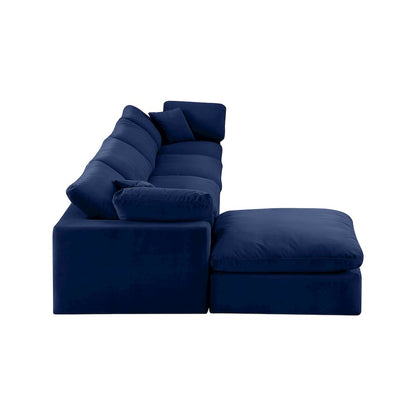 Comfy Navy Velvet Modular Sectional