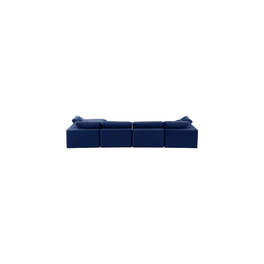 Comfy Navy Velvet Modular Sectional