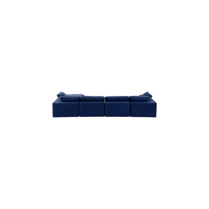 Comfy Navy Velvet Modular Sectional