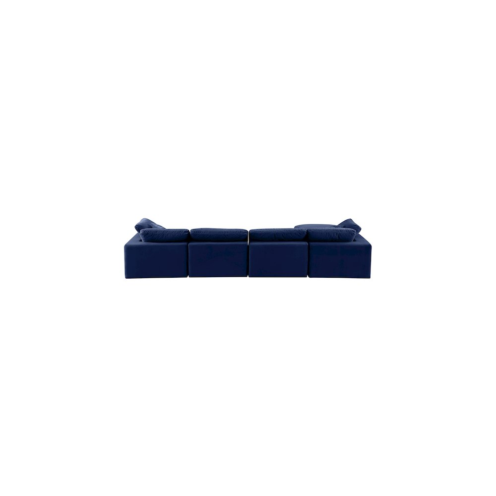 Comfy Navy Velvet Modular Sectional