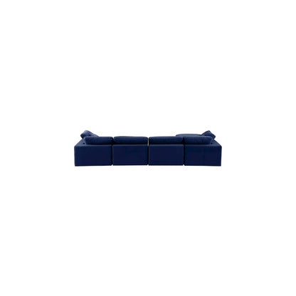 Comfy Navy Velvet Modular Sectional
