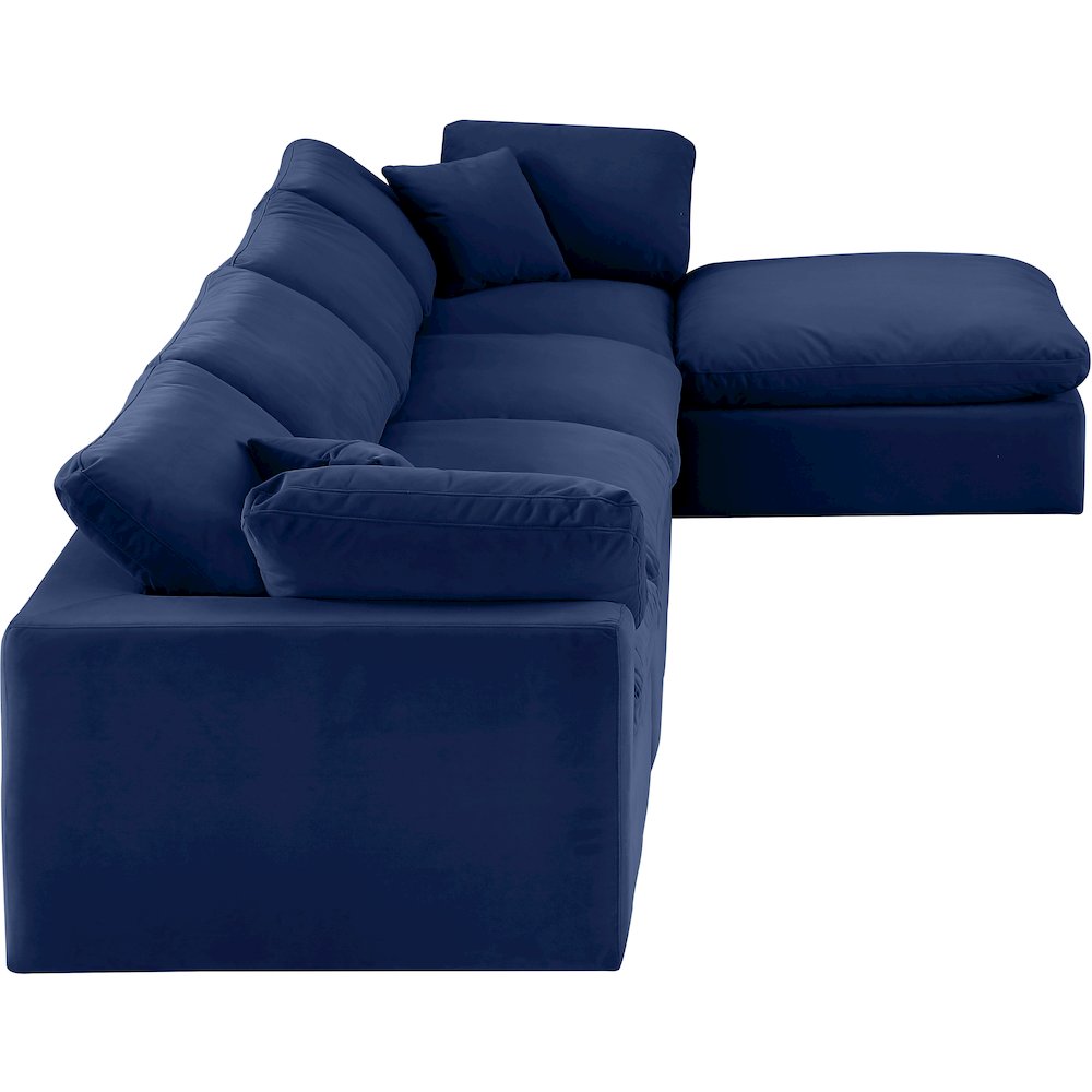 Comfy Navy Velvet Modular Sectional