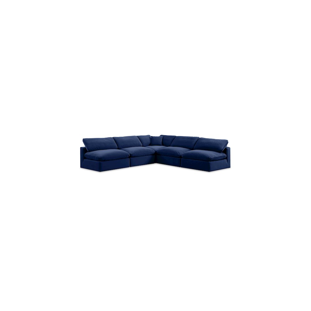 Comfy Navy Velvet Modular Sectional
