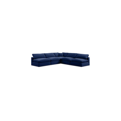 Comfy Navy Velvet Modular Sectional
