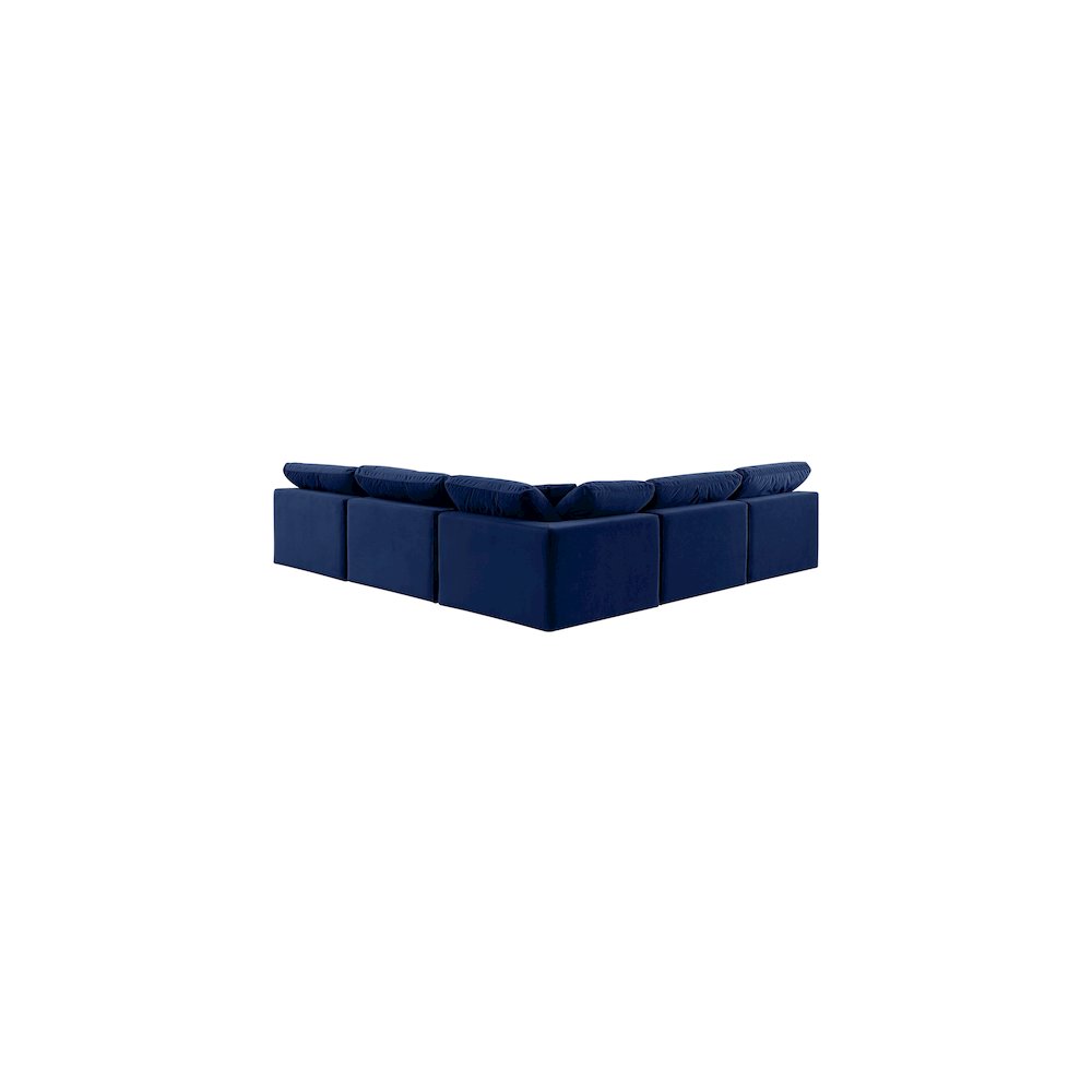 Comfy Navy Velvet Modular Sectional