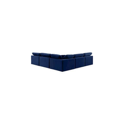 Comfy Navy Velvet Modular Sectional