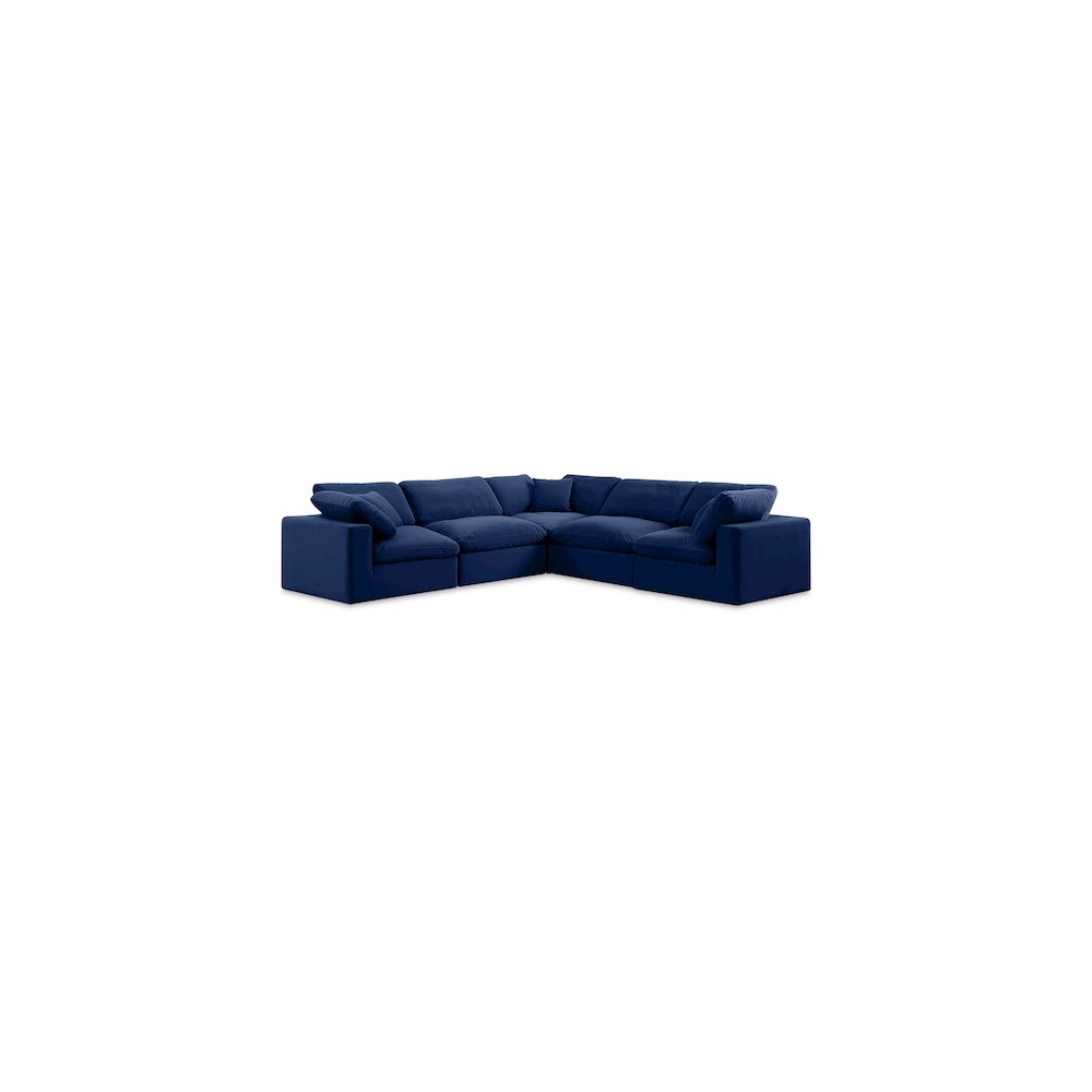 Comfy Navy Velvet Modular Sectional