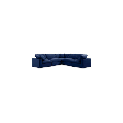 Comfy Navy Velvet Modular Sectional