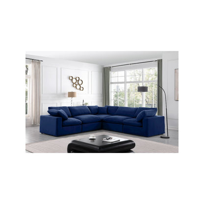 Comfy Navy Velvet Modular Sectional