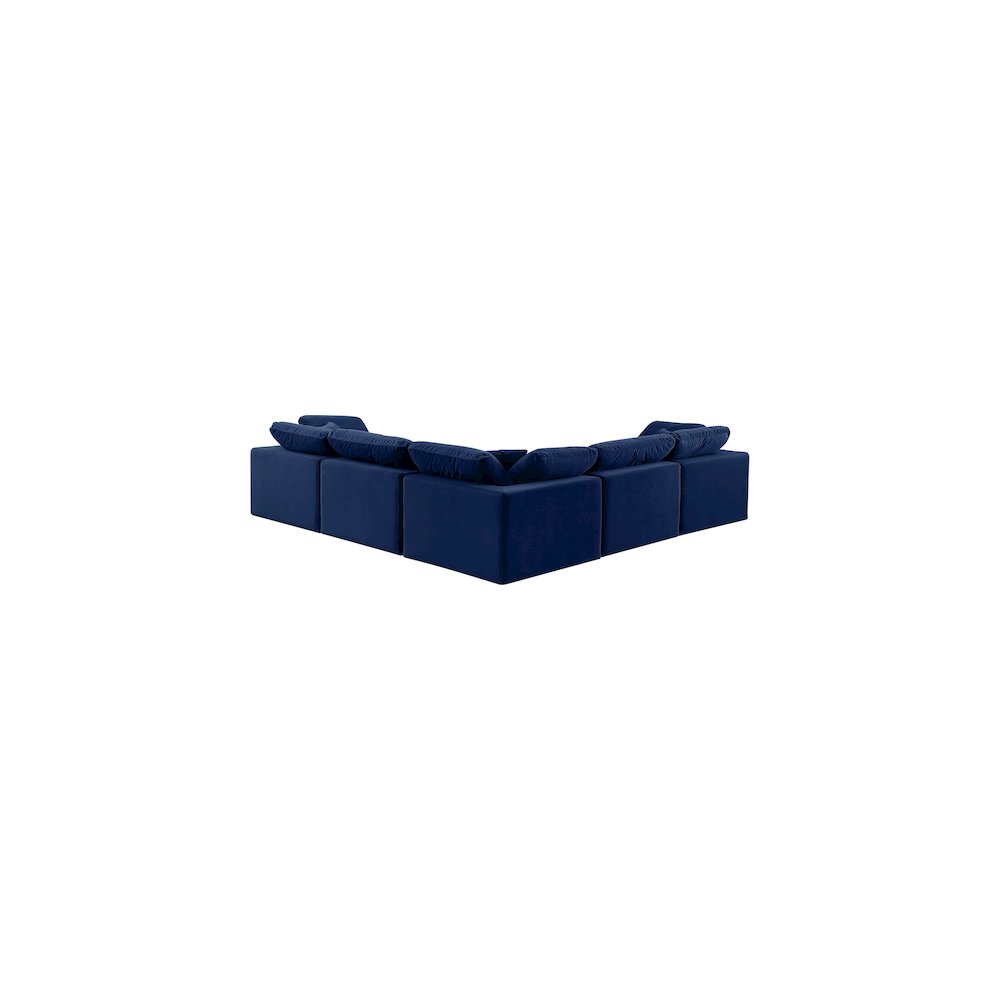 Comfy Navy Velvet Modular Sectional