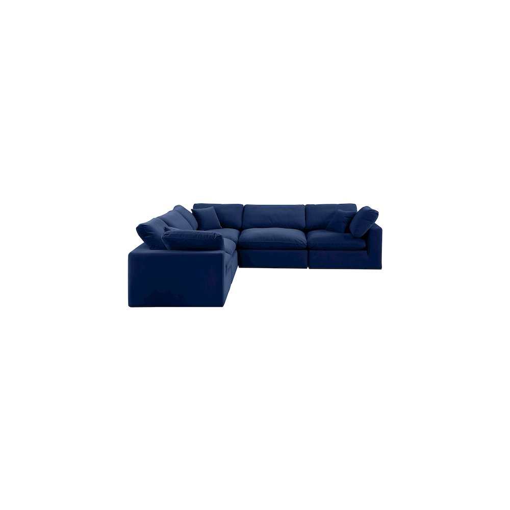 Comfy Navy Velvet Modular Sectional