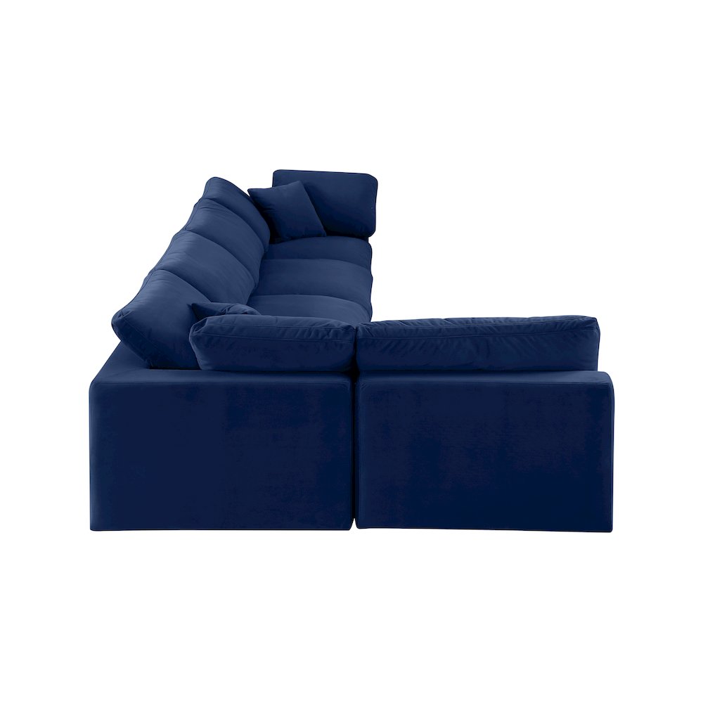 Comfy Navy Velvet Modular Sectional