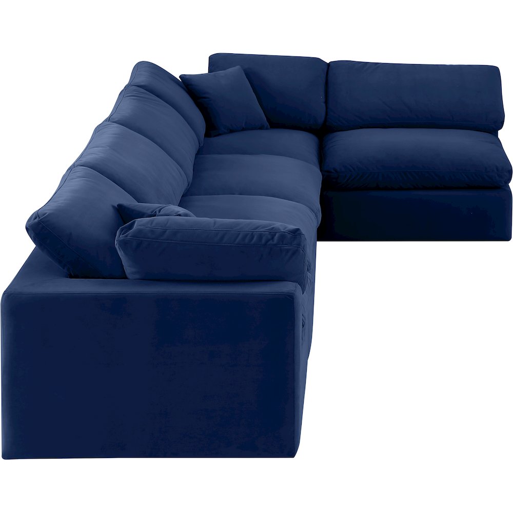 Comfy Navy Velvet Modular Sectional