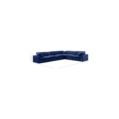 Comfy Navy Velvet Modular Sectional