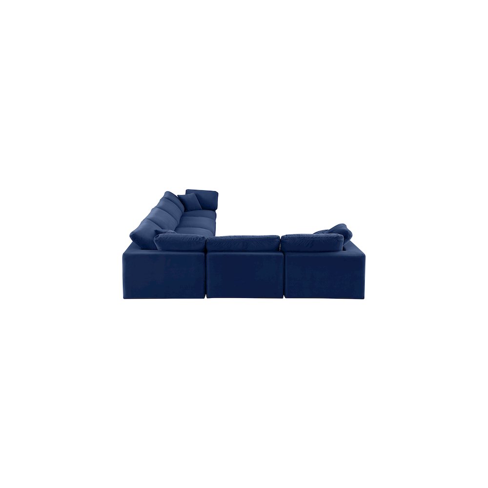 Comfy Navy Velvet Modular Sectional