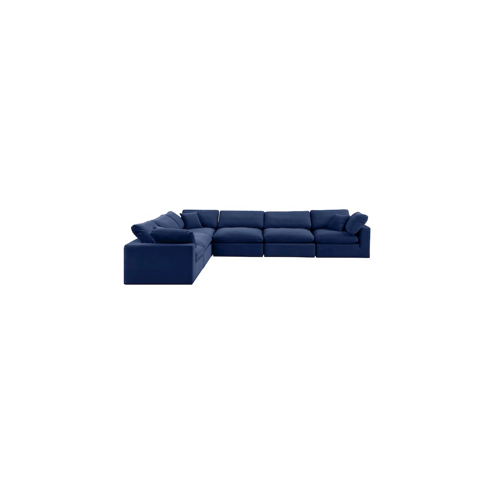 Comfy Navy Velvet Modular Sectional