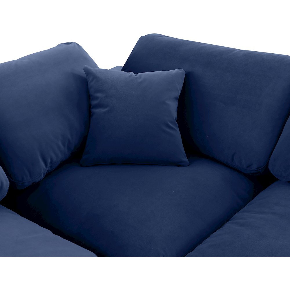 Comfy Navy Velvet Modular Sectional