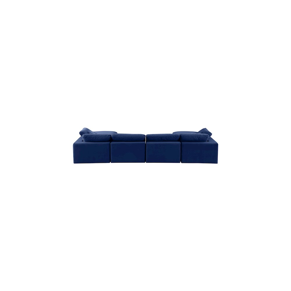 Comfy Navy Velvet Modular Sectional