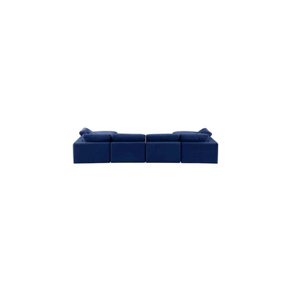 Comfy Navy Velvet Modular Sectional