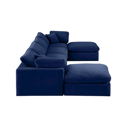 Comfy Navy Velvet Modular Sectional