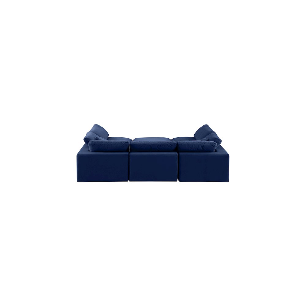 Comfy Navy Velvet Modular Sectional