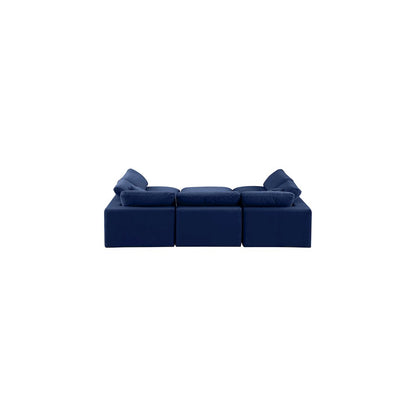 Comfy Navy Velvet Modular Sectional