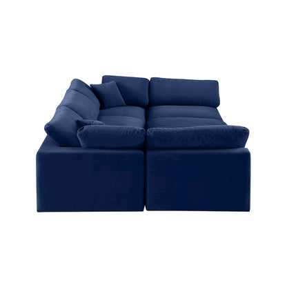 Comfy Navy Velvet Modular Sectional