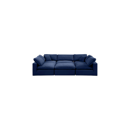 Comfy Navy Velvet Modular Sectional
