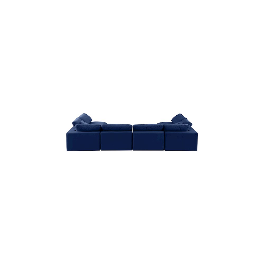 Comfy Navy Velvet Modular Sectional