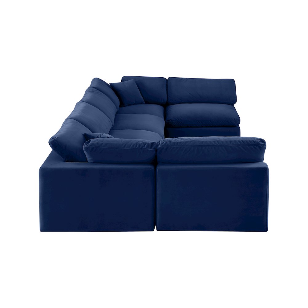 Comfy Navy Velvet Modular Sectional