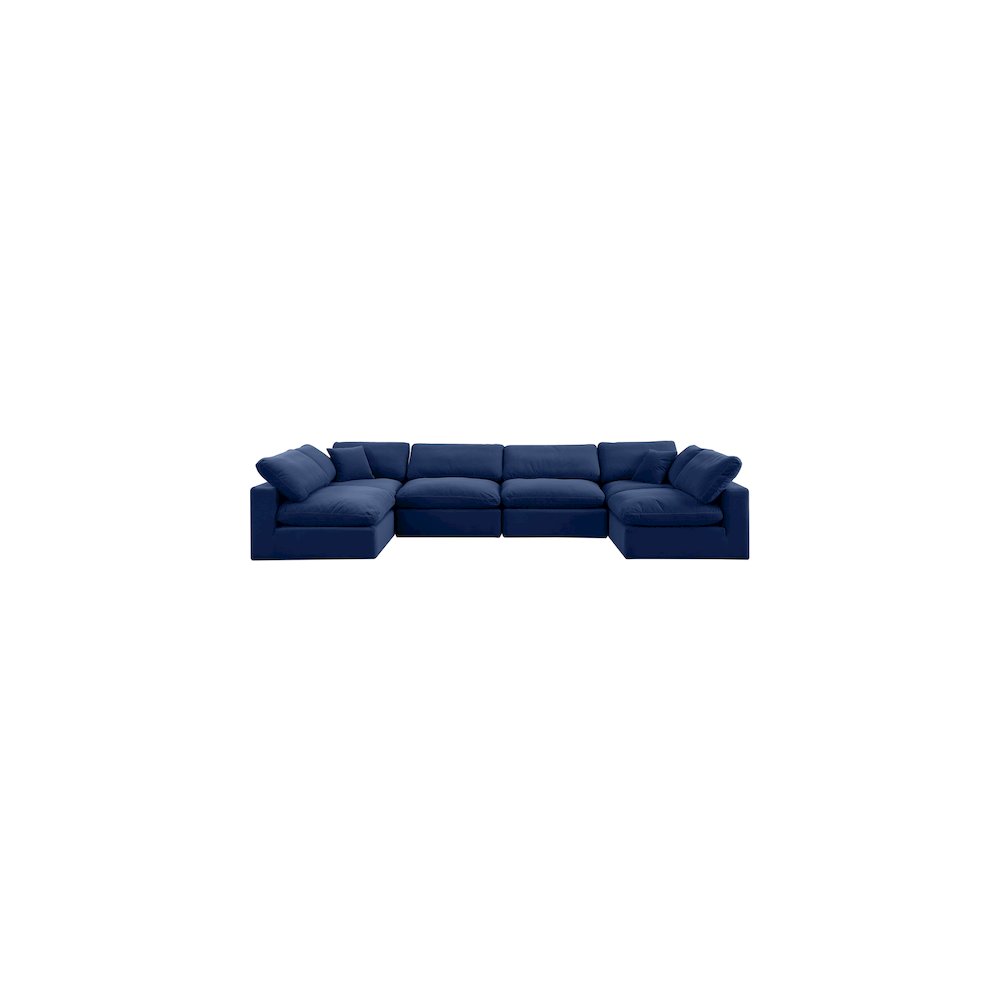 Comfy Navy Velvet Modular Sectional