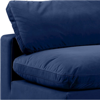 Comfy Navy Velvet Modular Sectional