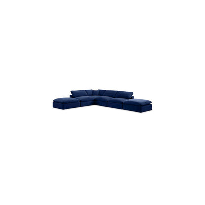 Comfy Navy Velvet Modular Sectional