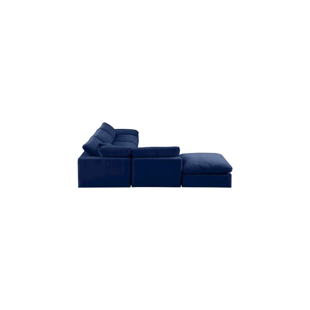 Comfy Navy Velvet Modular Sectional