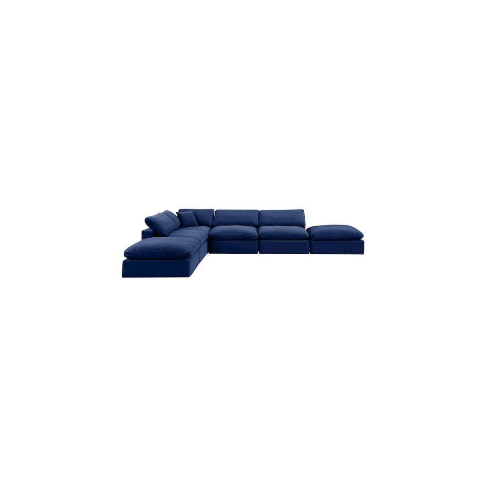 Comfy Navy Velvet Modular Sectional