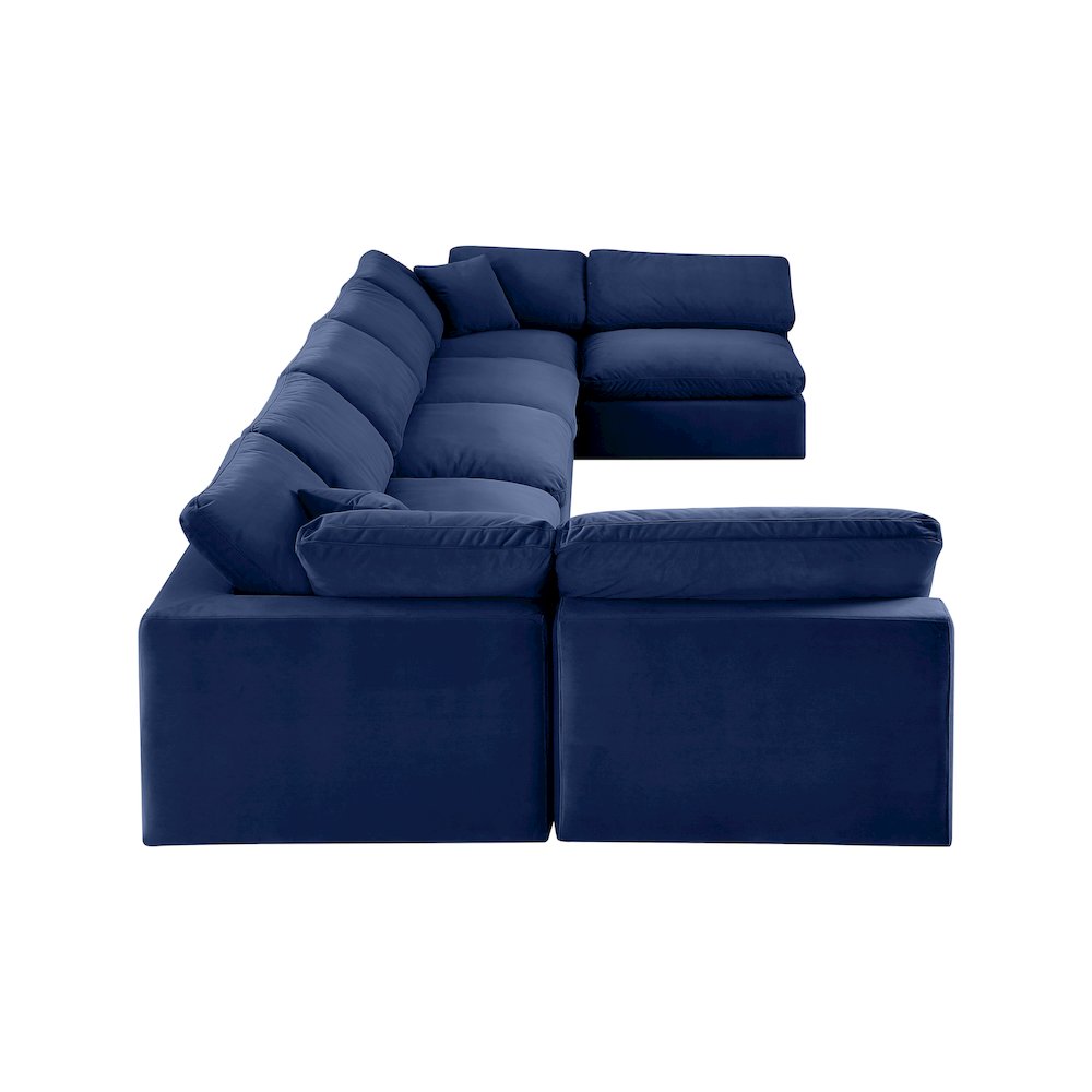 Comfy Navy Velvet Modular Sectional