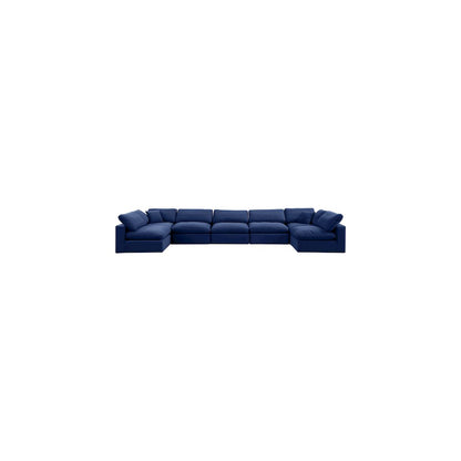 Comfy Navy Velvet Modular Sectional