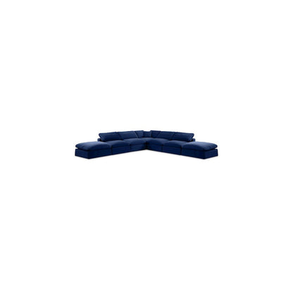 Comfy Navy Velvet Modular Sectional