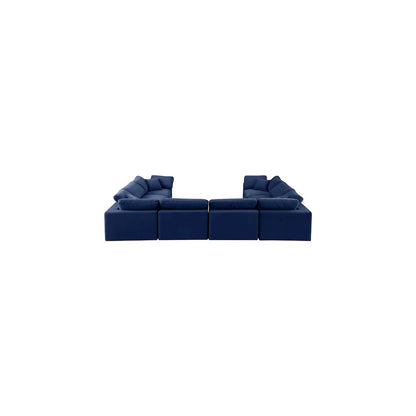 Comfy Navy Velvet Modular Sectional