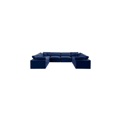 Comfy Navy Velvet Modular Sectional
