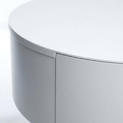 White Nightstand with Contemporary Style and White Finish