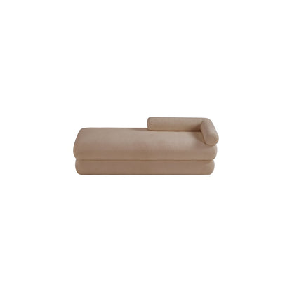 Kennedy Beige Faux Shearling Teddy Fabric Bench