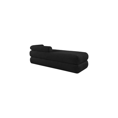 Kennedy Black Faux Shearling Teddy Fabric Bench